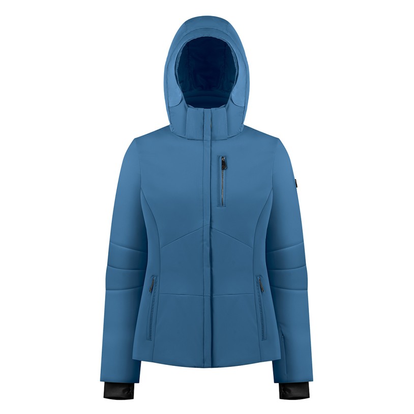 Womens stretch ski jacket twilight blue Emma