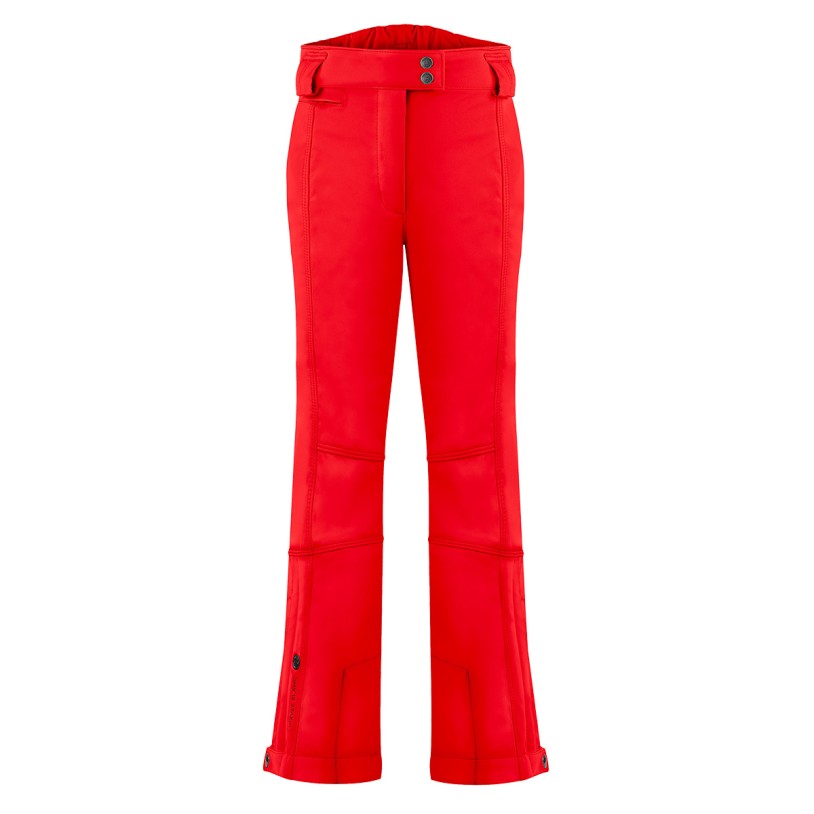 Womens stretch ski pants scarlet red Eva