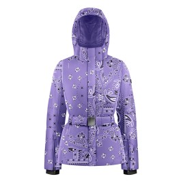 Womens ski jacket paisley purple Joana
