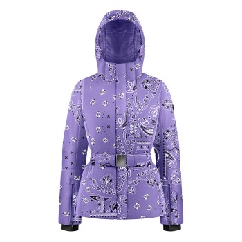 Womens ski jacket paisley purple Joana