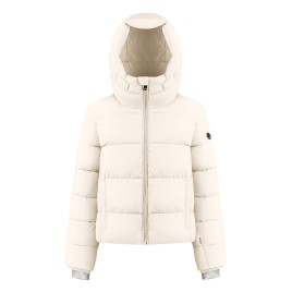Womens synthetic down ski jacket natural white Chloe
