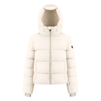 Womens synthetic down ski jacket natural white Chloe