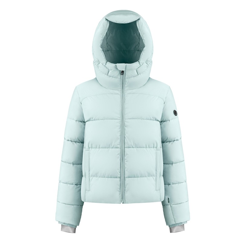 Womens synthetic down ski jacket aloe blue Chloe