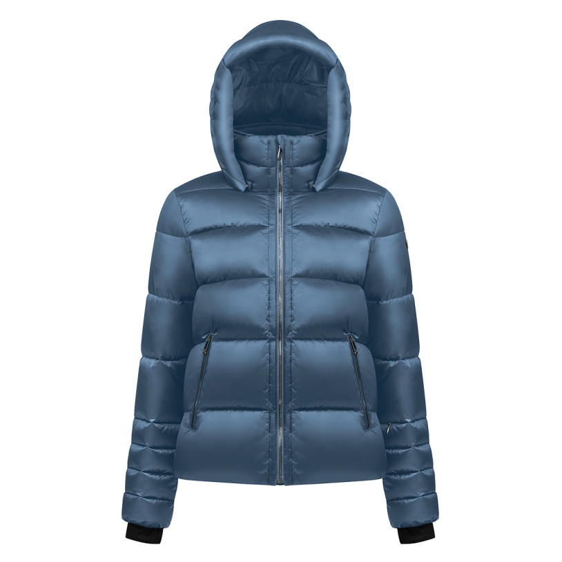 Womens synthetic down ski jacket twilight blue Celia