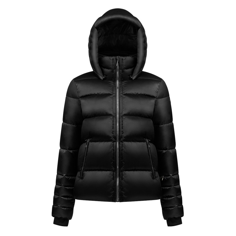 Womens synthetic down ski jacket black Celia