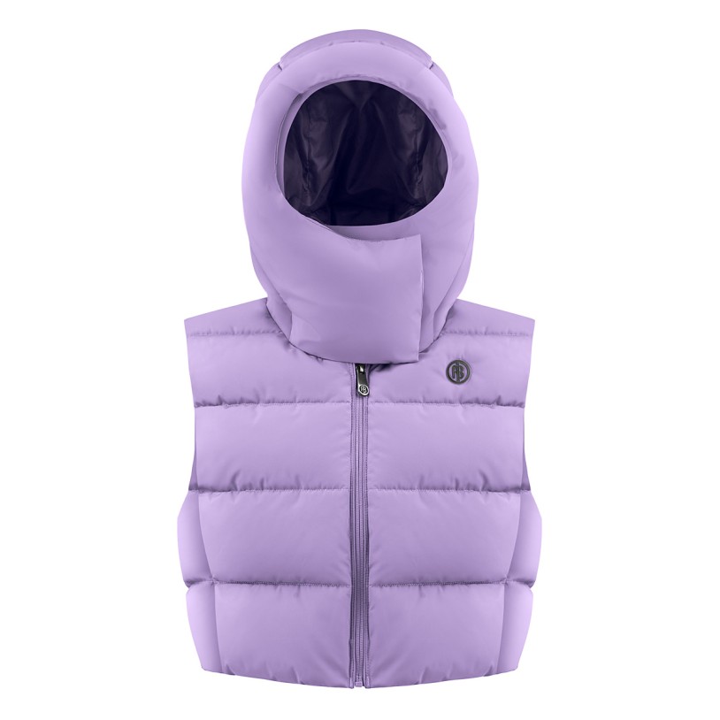 Womens down vest lavender purple Cindy