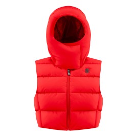 Womens down vest scarlet red Cindy