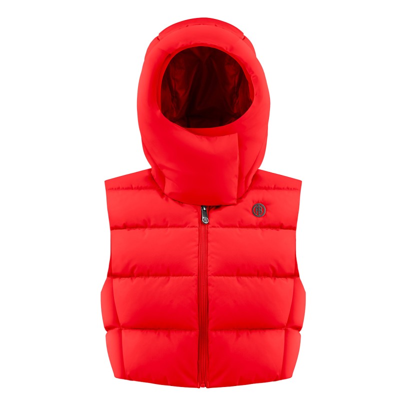 Womens down vest scarlet red Cindy