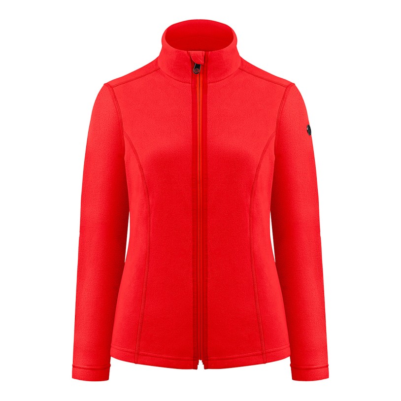 Womens micro fleece scarlet red Ruby