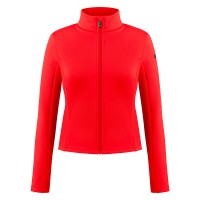 Womens stretch fleece jacket scarlet red Helen