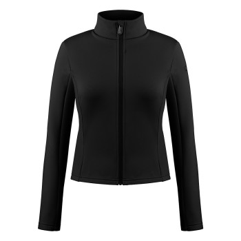 Womens stretch fleece jacket black Helen
