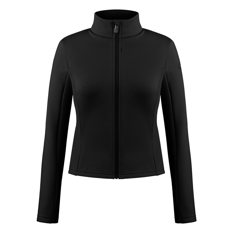 Womens stretch fleece jacket black Helen