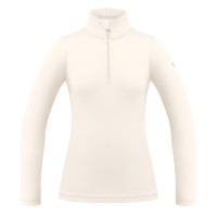 Womens base layer with zip natural white Mia