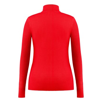 Womens knit jacket scarlet red Adele