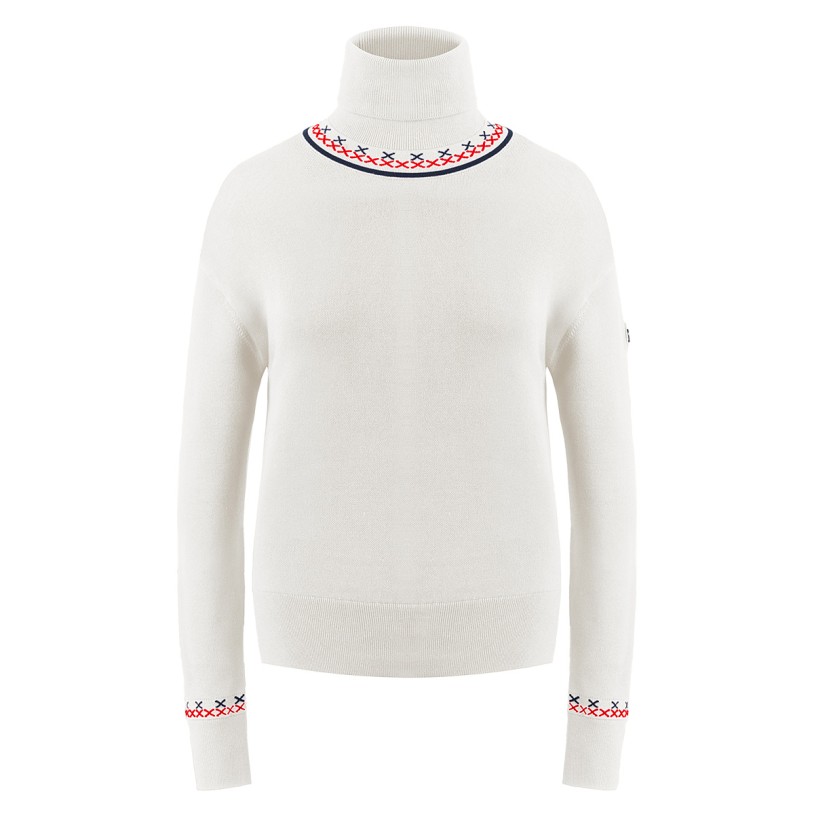 Womens knit pullover white Alba