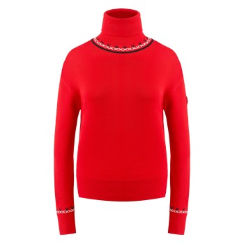 Womens knit pullover scarlet red Alba