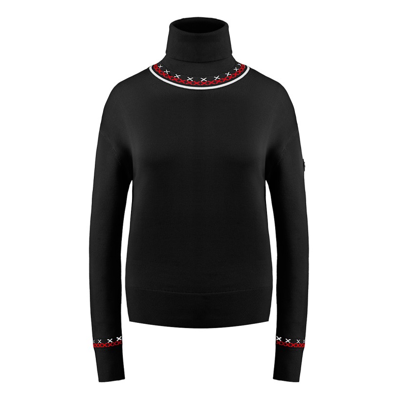 Womens knit pullover black Alba