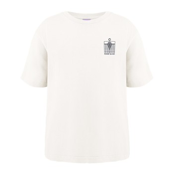 Womens cotton t-shirt Claudy white