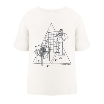 Womens cotton t-shirt Claudy white