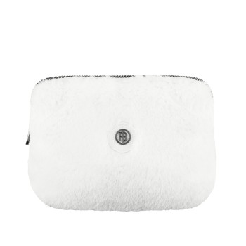 Ski belt bag fake fur bubbly white Pouci