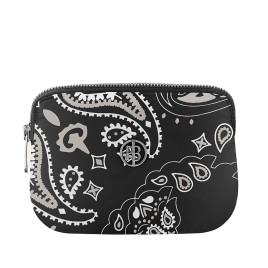 Ski belt bag paisley black Pouci