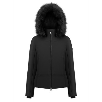 Womens stretch ski jacket black