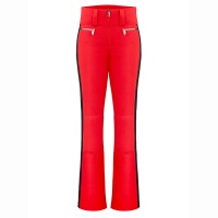 Womens stretch ski pants scarlet red/black