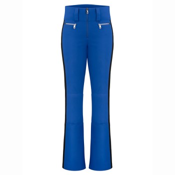 Womens stretch ski pants acid blue/black