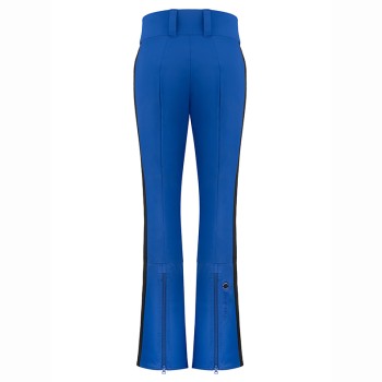 Womens stretch ski pants acid blue/black