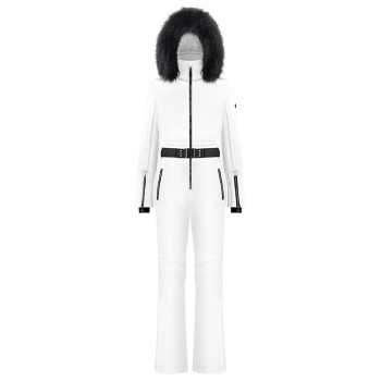 Womens overall white with fake fur