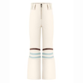 Girls softshell pants print natural white