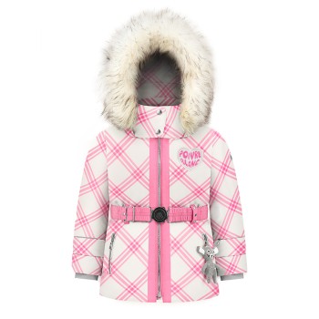 Girls synthetic down ski jacket cross orchid pink