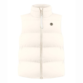 Womens synthetic down vest natural white