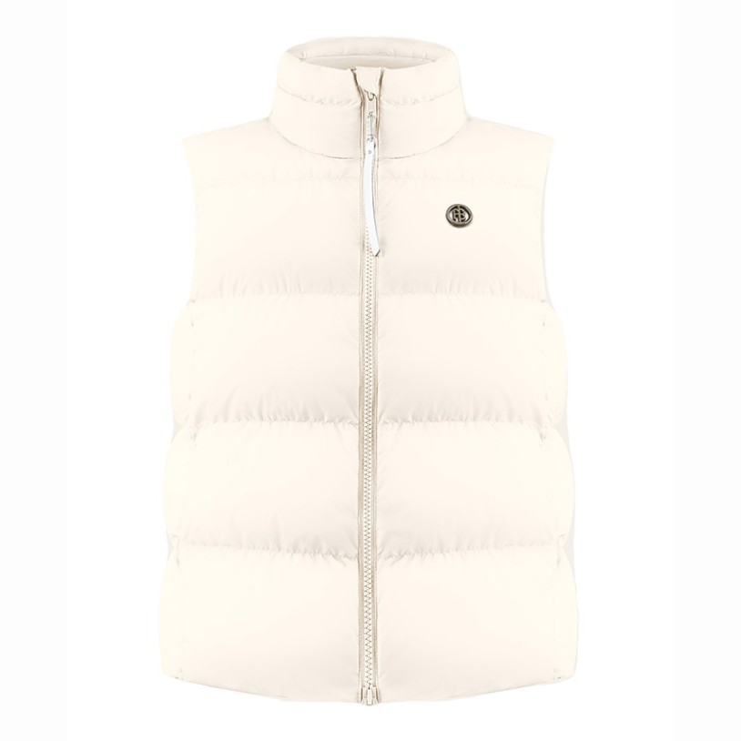Womens synthetic down vest natural white