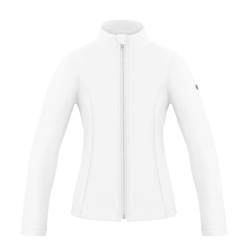 Girls micro fleece jacket white