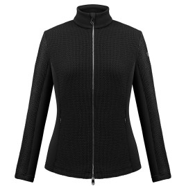 Womens stretch fleece jacket black