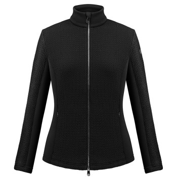 Womens stretch fleece jacket black
