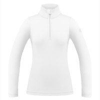 Womens base layer with zip white