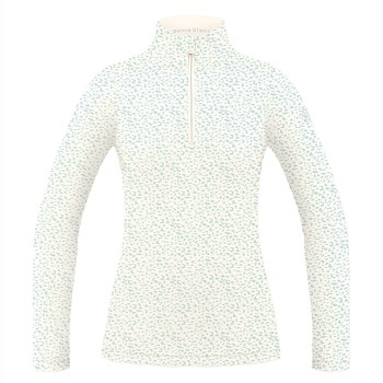Womens base layer with zip jaguar off blue