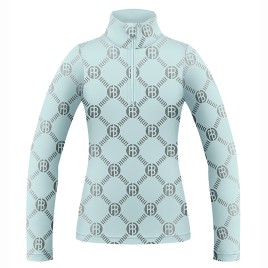 Girls base layer monogram aloe blue