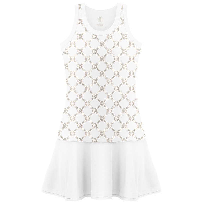 Womens dress monogram sand beige