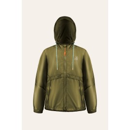Womens windbreaker iguana green
