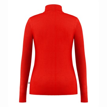 Womens knit sweater scarlet red