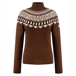 Womens knit pullover choco brown