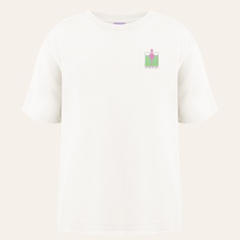 Womens cotton t-shirt tennis white