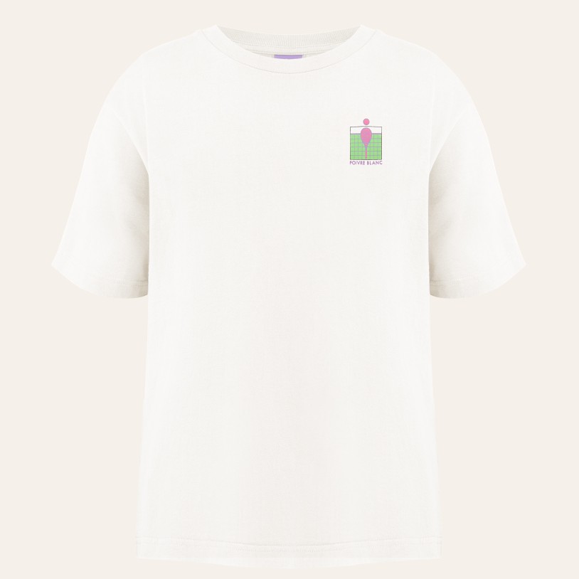 Womens cotton t-shirt tennis white