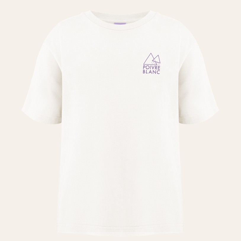 Girls cotton t-shirt beach white