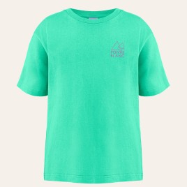 Girls cotton t-shirt beach mint green