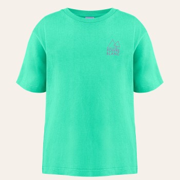Girls cotton t-shirt beach mint green
