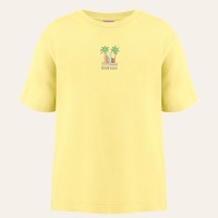 Girls cotton t-shirt van lemon yellow